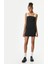 Mini Kalem Elbise Renk Kontrastlı Askılı Slim Fit 8