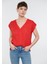 V Yaka Kırmızı Bluz 122504-30648 17