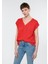 V Yaka Kırmızı Bluz 122504-30648 18