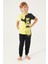 Yellow Batman Sarı Erkek Çocuk Kısa Kol Pijama Takım 4