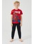 The Flying Hero Kırmızı Erkek Çocuk Kısa Kol Pijama Takım 4