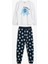 Pijama Takımı Fil Baskılı Uzun Kollu Bisiklet Yaka Pamuklu 4