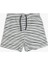 Çizgili Pamuklu Beli Bağlamalı Şort 4
