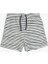 Çizgili Pamuklu Beli Bağlamalı Şort 5