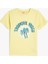 Tişört Tropik Baskılı Kısa Kollu Bisiklet Yaka Pamuklu 4