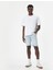 Slim Fit Kot Şort Bermuda Düğmeli Cep Detaylı 6