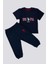 Logo Is Detailed Lacivert Bebek T-shirt Takım 7
