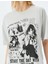 Anime Baskılı Oversize Bisiklet Yaka Kısa Kollu Tişört 10