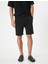 Kumaş Şort Bermuda Slim Fit Düğmeli Cepli Katlı Paça - Koton - 4SAM40064HW - Siyah - 38 10