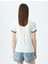 Kolej Baskılı Biyeli Kısa Kollu Bisiklet Yaka Tişört 9