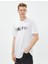 Slogan Baskılı Tişört Bisiklet Yaka Kısa Kollu Pamuklu 7
