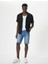 Slim Fit Kot Şort Bermuda Düğmeli Cep Detaylı 6