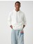 Basic Kapşonlu Sweatshirt Şardonlu 7