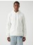 Basic Kapşonlu Sweatshirt Şardonlu 8