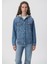 Kadın Karla Mavi 90s Jean Ceket 110154-85296 7
