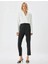 Yüksek Bel Cepli Slim Fit Cigarette Pantolon 4