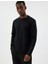 5WAM70065MK 999 Sıyah Erkek Pamuk Jersey Sweatshırt 6