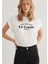Baskılı Beyaz Tişört 1612895-70057 8