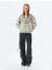 Oversize Fermuarlı Sweatshirt Kapüşonlu Cep Detaylı Baskılı 6