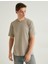 Yıkamalı Tişört Bisiklet Yaka Kısa Kollu Pamuklu 8
