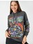 Kapüşonlu Sweatshirt Slogan Baskılı Uzun Kollu 6