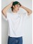 Bisiklet Yaka Basic Beyaz Tişört 0611931-620 5