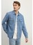 Parker Casual Indigo Mavisi Jean Gömlek 021521-86621 6