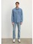 Parker Casual Indigo Mavisi Jean Gömlek 021521-86621 7