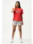 Kırmızı Bisiklet Yaka Baskılı Kısa Kollu Kadın T- Shirt W50061 4