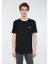 Mavi Logo Baskılı Siyah İnterlok Tişört 0610360-900 18