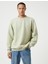 Basic Dokulu Sweatshirt Bisiklet Yaka Uzun Kollu 6