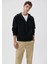 Logolu Kapüşonlu Fermuarlı Siyah Sweatshirt 066979-900 5