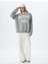 Bisiklet Yaka Sweatshirt Oversize Kolej Baskılı Uzun Kollu Şardonlu 6