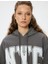 Oversize Kapüşonlu Sweatshirt Kolej Baskılı Şardonlu 6