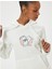 Oversize Kapüşonlu Sweatshirt Kanguru Cep Detaylı Baskılı Şardonlu 6