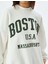 Oversize Sweatshirt Bisiklet Yaka - Koton - 5WAL10170IK - Ekru - L 5