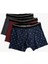 Desenli Pamuklu Basic 3'lü Boxer Seti 1