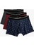 Desenli Pamuklu Basic 3'lü Boxer Seti 3