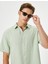 Yazlık Gömlek Kısa Kollu Klasik Yaka Düğmeli Pamuklu - Koton - 4SAM60034HW - Yeşil - S 5