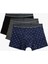 Erkek Pamuklu Basic 3'lü Boxer Seti 1
