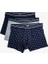 Desenli Pamuklu Basic Boxer Seti 3'lü 3
