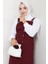 Boydan Düğmeli Gabardin Jile 1552 - Bordo 2
