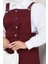 Boydan Düğmeli Gabardin Jile 1552 - Bordo 4