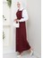 Boydan Düğmeli Gabardin Jile 1552 - Bordo 5