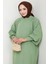 Balon Kol Triko Elbise 1600 - Mint 2