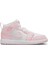 Air Jordan 1 Mid Ps Leather Unisex Sneaker Hakiki Deri Günlük Spor Ayakkabı Beyaz Pembe 1