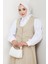 Ikili Gabardin Yelek Etek Takım 1400 - Bej 2