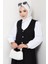 Ikili Gabardin Yelek Etek Takım 1400 - Siyah 4