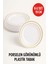 Porselen Görünümlü Altın Yaldızlı 19 cm Lüks Plastik Tabak – 6’lı Set, Gıda Temasa Uygun 19CM 2