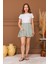 %100 Pamuk Müslin Cep Detaylı Mini Şort Etek 1